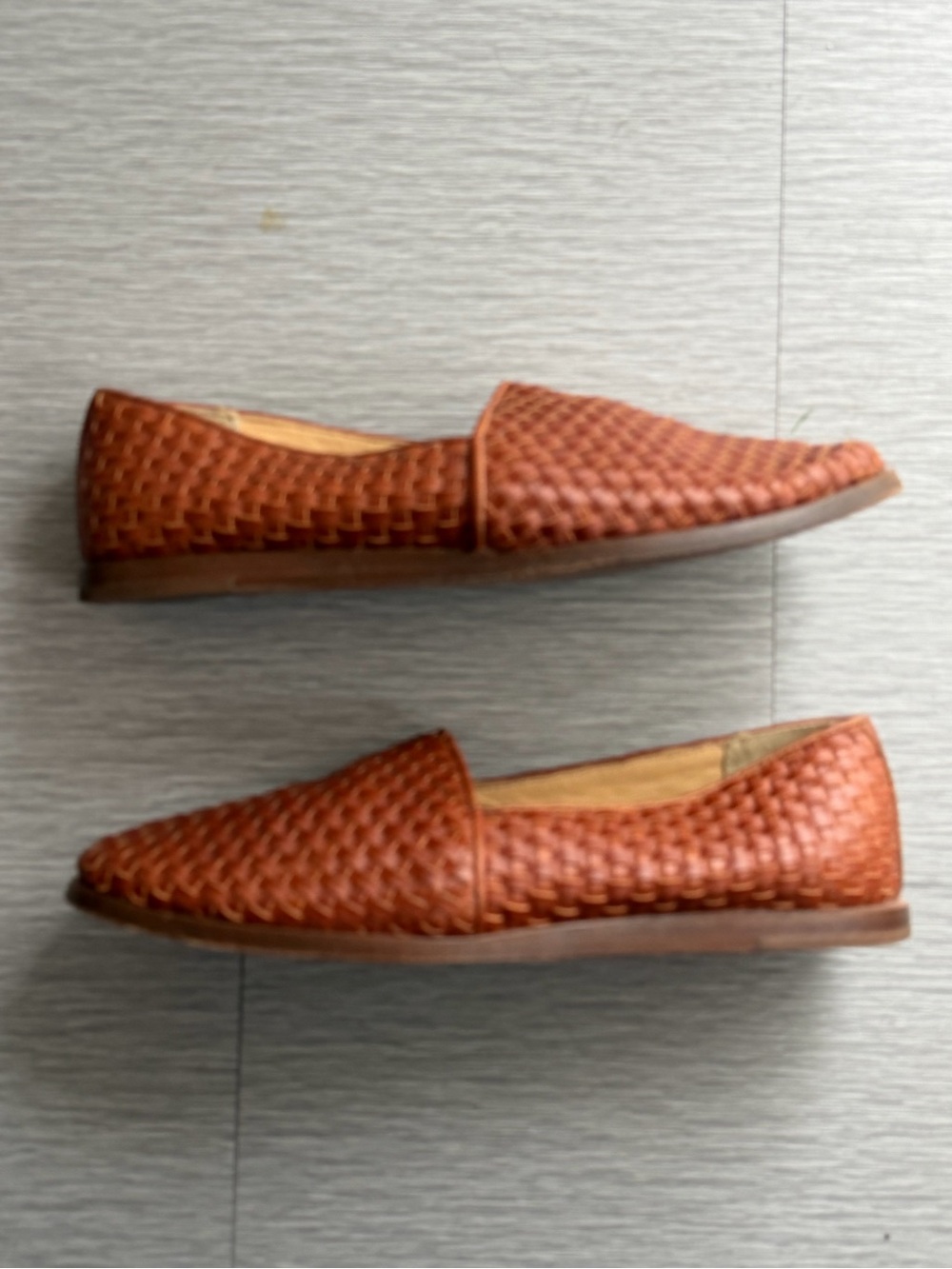 Nisolo Alejandro Woven Slip On 2.0 Brandy Leather Loafers Women’s 7.5